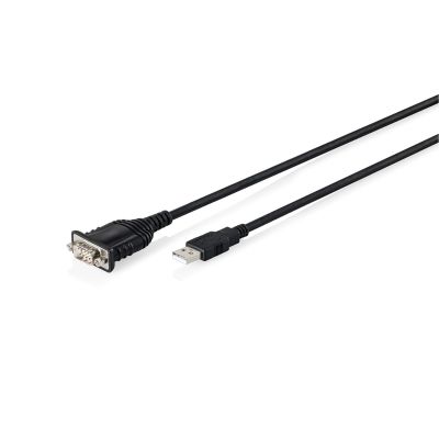 Digitus DA-70172 kabel równoległy Czarny 1,8 m USB Typu-A DB-9