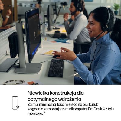 15. HP ProDesk 4 Mini G1i AI Intel Core Ultra 5 235T 16 GB DDR5-SDRAM 512 GB SSD Windows 11 Pro Mini PC AI PC Czarny