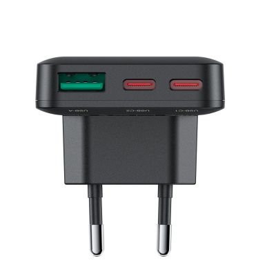 4. Ładowarka Acefast A100 65W GaN 2 USB-C+ USB-A ultra cienka - czarna