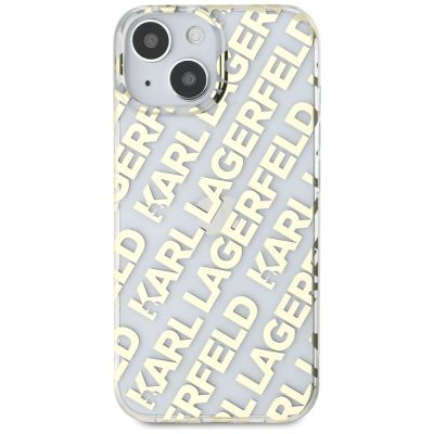 3. Etui Karl Lagerfeld IML Fullover Logo na iPhone 15 / 14 / 13 - złote