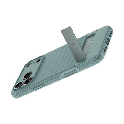 10. Etui Spigen Parallax "S" MagSafe na iPhone 17 Pro Max - zielone