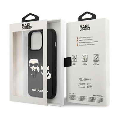 8. Etui Karl Lagerfeld Karl&Choupette Ikonik 3D na iPhone 13 Pro / iPhone 13 - czarne