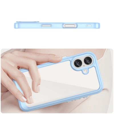 4. Etui Outer Space Case z żelową ramką do iPhone 16 - niebieskie