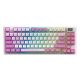MSI FORGE GK600 TKL WIRELESS VIOLET klawiatura Gaming USB + Bluetooth QWERTY Hiszpański Różowy, Fioletowy, Biały