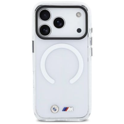 3. Etui BMW M IML Shockproof Metal Logos MagSafe na iPhone 17 Pro Max - przezroczyste