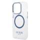 6. Etui Guess Metal Outline Magsafe na iPhone 14 Pro Max - niebieskie