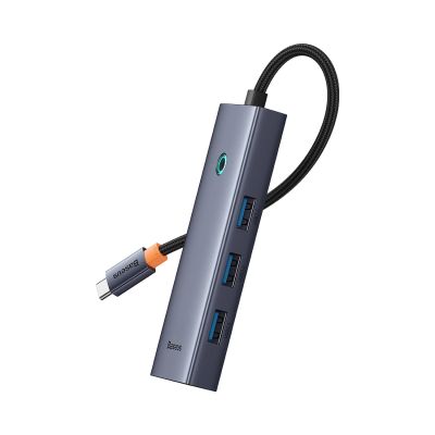 3. Hub USB Baseus UltraJoy Series 5w1 USB-C HDMI 4K 4x USB-A 3.0 - szary