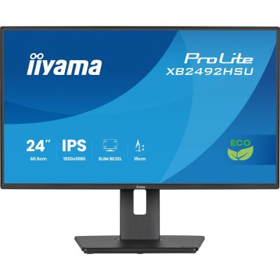 39. Monitor iiyama ProLite 24-calowy panel IPS Full HD z wąskimi ramkami, klasą energetyczną B, regulowaną wysokością