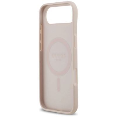 7. Etui Guess 4G Circle Classic Logo MagSafe na iPhone Air - różowe