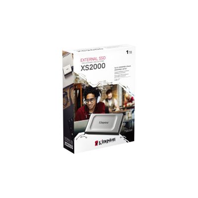 6. Dysk zewnętrzny SSD Kingston XS2000 (1TB; USB 3.2; srebrny; SXS2000/1000G)