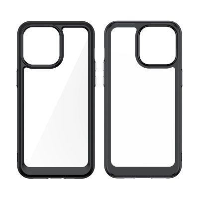 5. Wzmocnione etui z elastyczną ramką do iPhone 15 Pro Max Outer Space - niebieskie