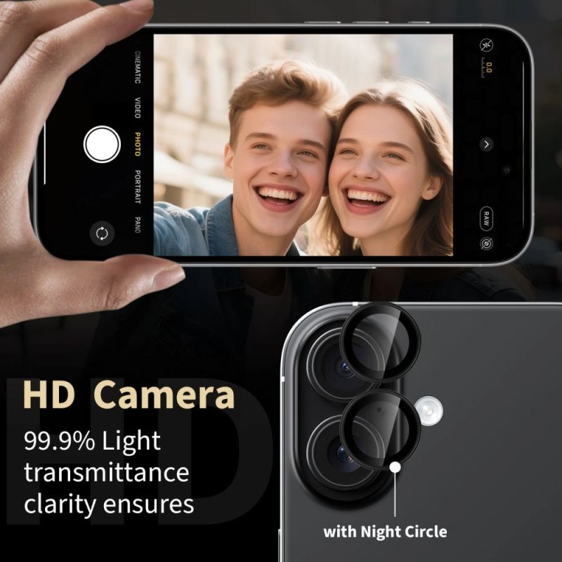 3. Osłona aparatu Tech-Protect Camring Fit+ na iPhone 17 - przezroczysta