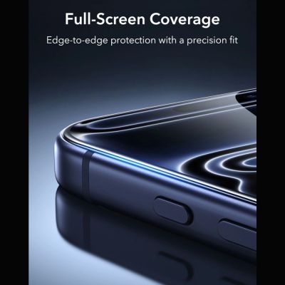 8. Szkło hartowane ESR UltraFit Armorite 2-Pack na iPhone 18 Pro / 17 Pro - czarne
