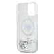 7. Etui Karl Lagerfeld Liquid Glitter Choupette Head MagSafe na iPhone 12 / 12 Pro - przezroczyste