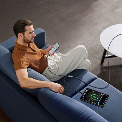 20. Kabel Ugreen 2w1 USB-C - 2xUSB-C PD 140W 2m - czarny