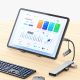 9. Adapter Tech-Protect HB06 HUB Adapter 8w1 TYP-C + USB2.0 + USB3.0 + SD/TF + AV3.5 - szary