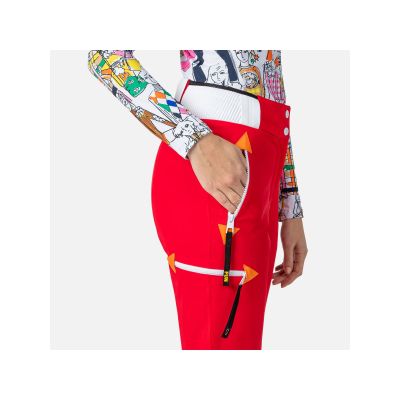 9. Spodnie Rossignol W Pilot Str Pant czerwony