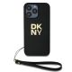 2. Etui DKNY Wrist Strap Stock Logo na iPhone 14 Pro Max - czarne