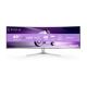 Philips Evnia 8000 49M2C8900L/00 monitor komputerowy 124,2 cm (48.9") 5120 x 1440 px Dual QHD QD-OLED Biały