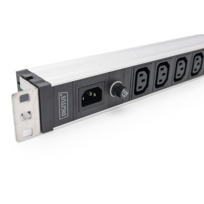 14. Digitus Listwa zasilająca z profilem aluminiowym, 9 gniazd, wejście IEC C14