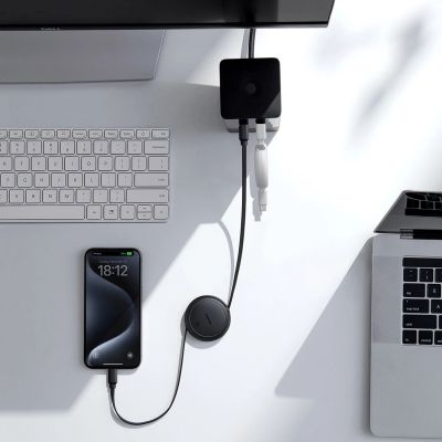7. Kabel zwijany Baseus Free2Pull 60W USB-C - USB-C 1m - biały