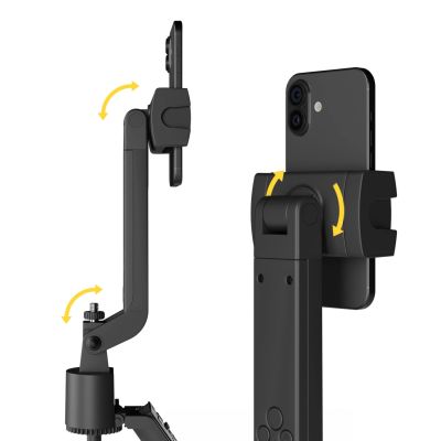 6. Premium selfie stick Wozinsky WST-360YS 1,8m z funkcją statywu z automatycznym śledzeniem twarzy 360° AI sterowanie gestami - czarny