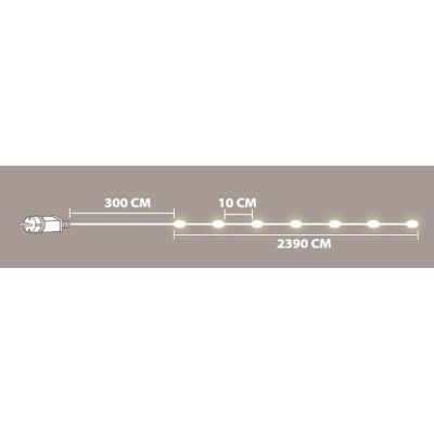 16. LAMPKI DRUCIKI GIRLANDA 240 LED ZIMNY BIAŁY