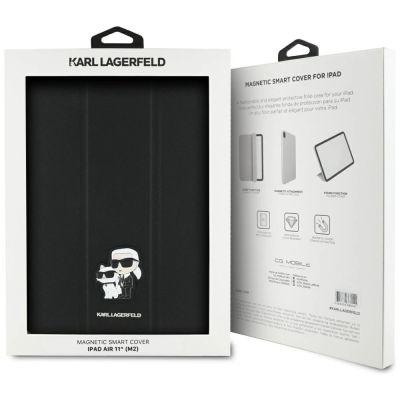 8. Etui Karl Lagerfeld Saffiano Magnetic Karl & Choupette na iPad Air 11" 2024 Book Cover - czarne