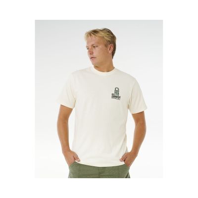 4. Koszulka męska RIP CURL Vaporcool Search Stack Tee biała