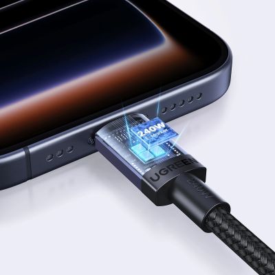 11. Kabel Ugreen USB-C do USB-C PD 240W 3m - czarny
