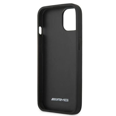 7. Etui Mercedes AMG Leather Hot Stamped na iPhone 13 / 14 / 15 - czarne