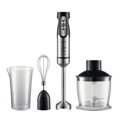 2. ELDOM BLENDER WIELOFUNKCYJNY BL250 VEXI 800W CZARNO-SREBRNY METALOWA KOŃCÓWKA DO ROZDRABNIANIA, POJEMNIK Z NOŻEM SIEKAJĄCYM O