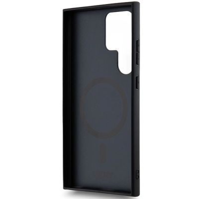7. Etui DKNY Leather Pattern Metal Logo MagSafe na Samsung Galaxy S24 Ultra - czarne