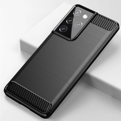 8. Carbon Case elastyczne etui pokrowiec Samsung Galaxy S21 Ultra 5G niebieski