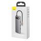 5. Hub Baseus Metal Gleam 8w1 USB-C - USB-C PD 100W 1x HDMI 4K 30Hz 1x czytnik kart SD i microSD 3x USB-A 3.2 1xRJ45 - szary