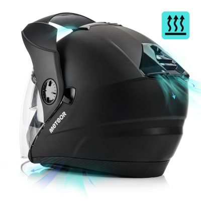 23. Kask motocyklowy Meteor Hekato L 59-60 cm czarny