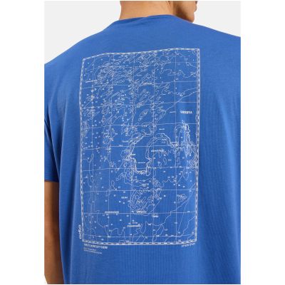 3. Koszulka z krótkim rękawem męska ODLO T-shirt crew neck s/s COTTON BLEND UNLIMITED niebieska