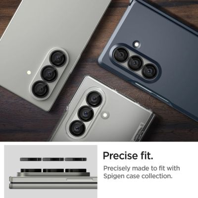 10. Osłona aparatu Spigen Optik Pro HD Glas.TR EZ Fit 2-pack na Samsung Galaxy Z Fold 7 - czarna