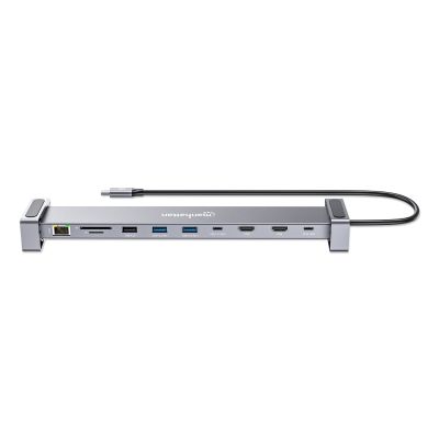12. Manhattan 190398 stacja dokująca Przewodowa USB 3.2 Gen 1 (3.1 Gen 1) Type-C Szary