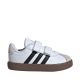 7. Buty dla dzieci adidas VL Court 3.0 Skateboarding biało-szare ID9157