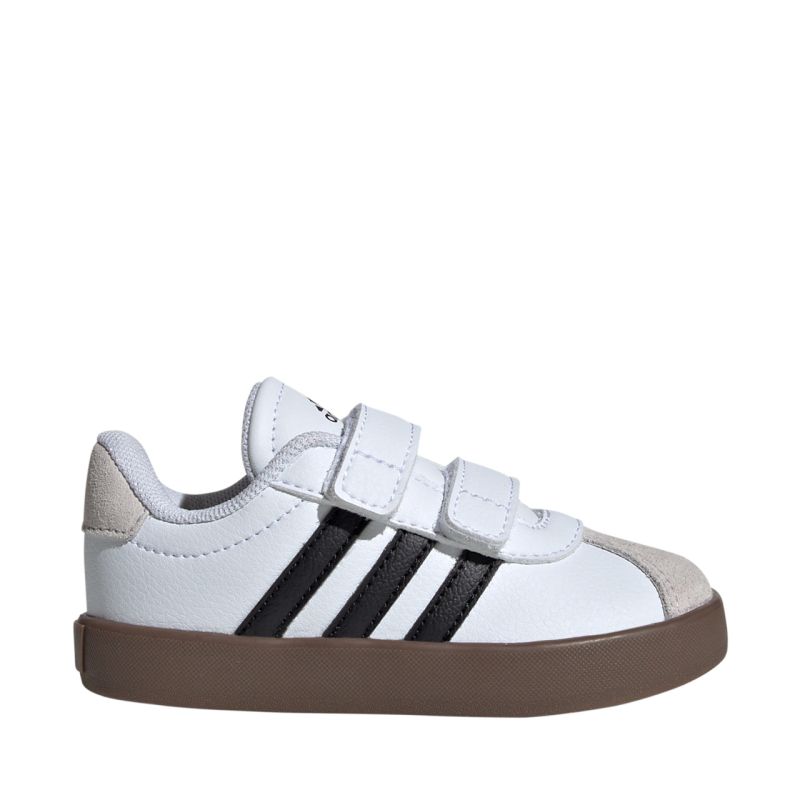 7. Buty dla dzieci adidas VL Court 3.0 Skateboarding biało-szare ID9157