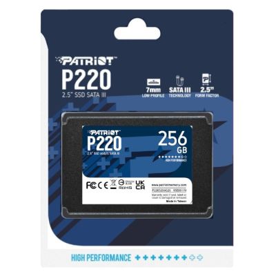 3. SSD Patriot P220 256GB SATA3 2,5"