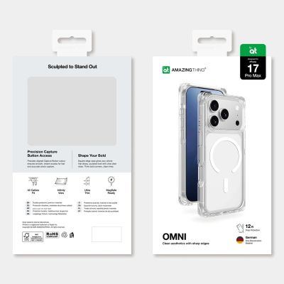 6. Etui AMAZINGTHING Omni na iPhone 17 Pro Max kompatybilne z MagSafe - przezroczyste