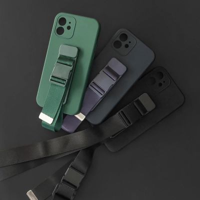 14. Rope Case silikonowe etui ze smyczą torebka smycz pasek do Samsung Galaxy S21 FE czerwony