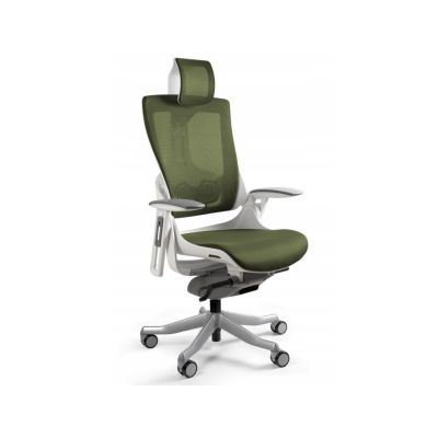 Fotel biurowy Wau 2 NW46 siatka olive/biały