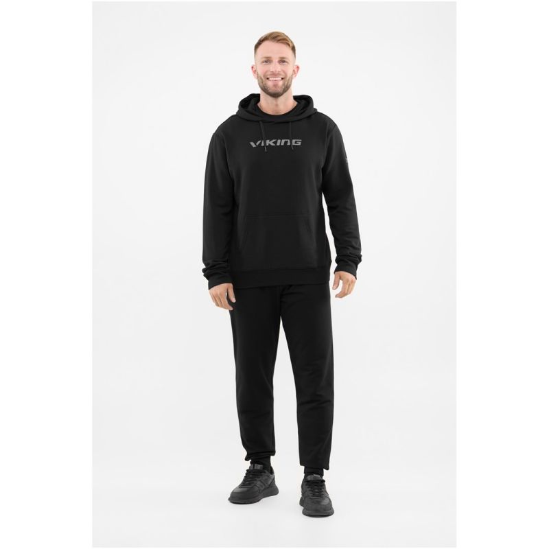 Bluza męska VIKING Team Wear Man Bamboo z kapturem czarna   XL