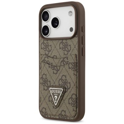 2. Etui Guess 4G nauble Card Triange na iPhone 18 Pro / 17 Pro - brązowe