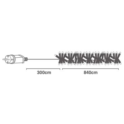 14. LAMPKI CHOINKOWE ŁAŃCUCH ŚWIETLNY 1152 LED TIMER ZIMNY BIAŁY