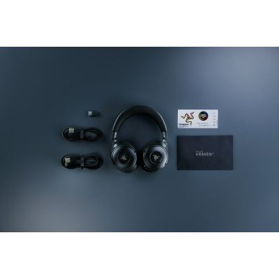21. Razer Kraken V4 Zestaw słuchawkowy Bezprzewodowy Opaska na głowę Gaming USB Typu-A Bluetooth Czarny