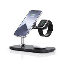 RealPower ChargeAIR Mag Smartfon, Smartwatch, Tablet Czarny USB Bezprzewodowe ładowanie Wewnętrzna